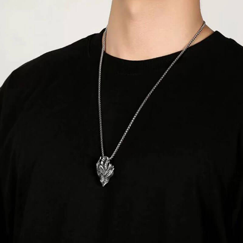 Vintage New Street Hip Hop Dragon Animal Necklace