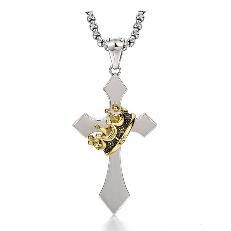 Fashion Men Crown Cross High Street Pendants