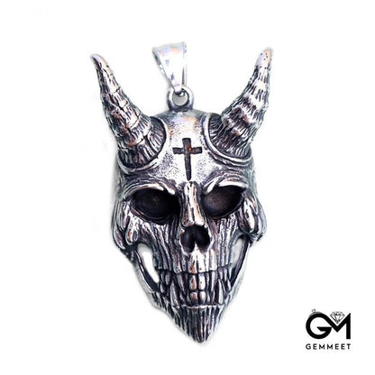 Cross Ram Head Alloy Pendant Necklace