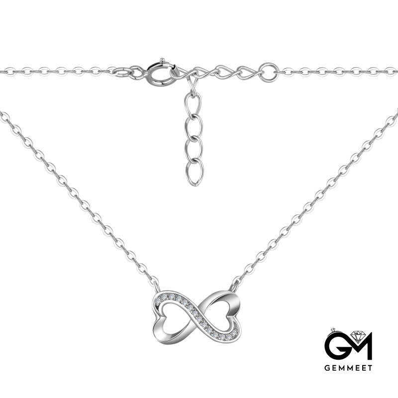 S925 Sterling Silver Infinite Symbol Love Necklace