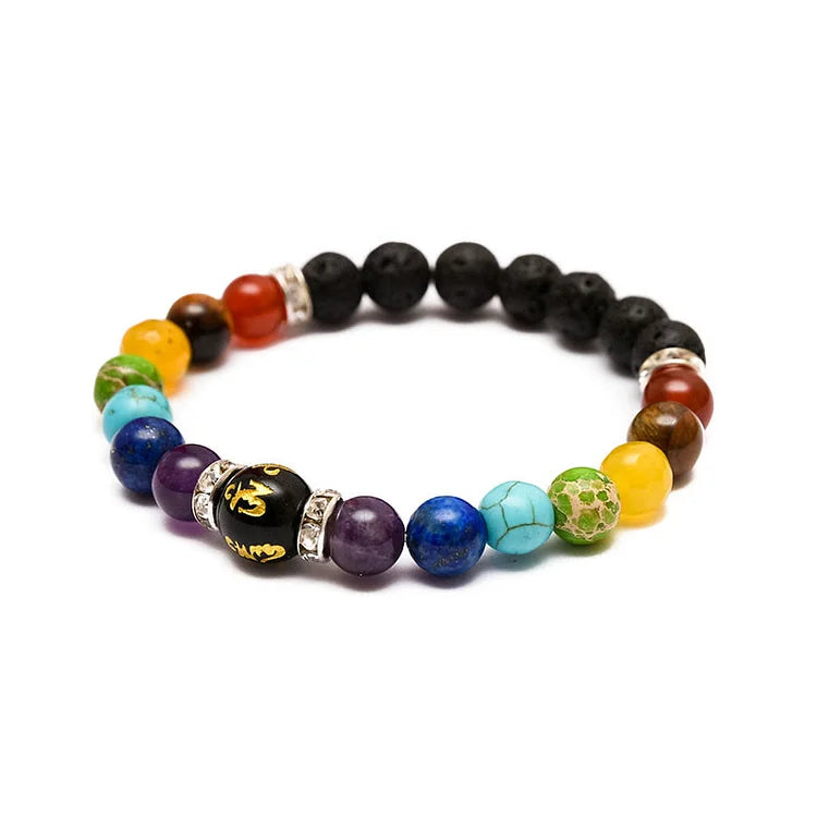 Anxiety Relief Natural Crystal Healing Chakra Bracelet