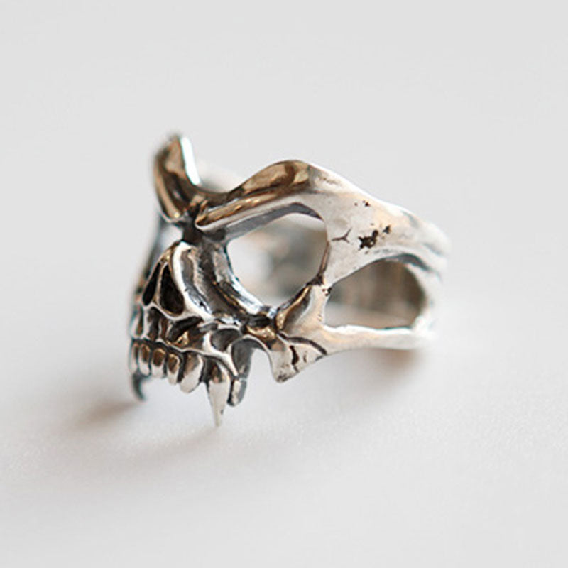 Retro Men'S Hip Hop Skull Mask Ring