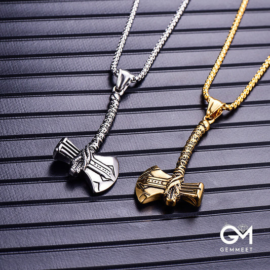 Stainless Steel Axe Vintage Tomahawk Necklace