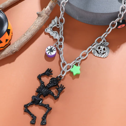 Halloween Party Personality Cool Sweet Skull Bat Fashion Pendant