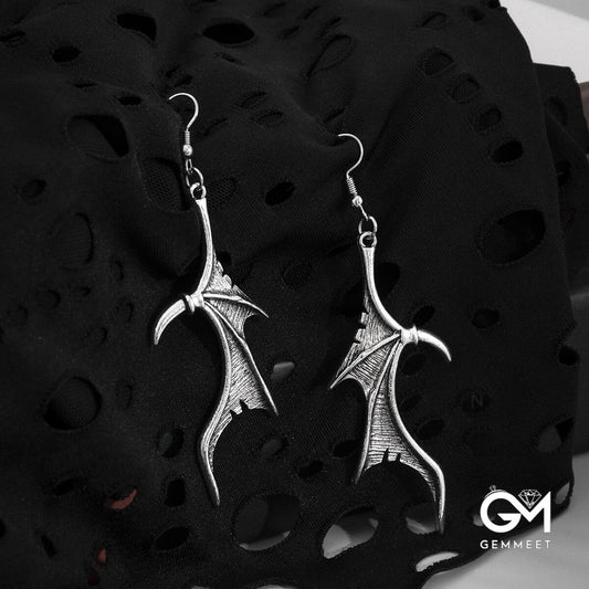 Halloween Party Animal  Creative Personality Devil Dragon Wings Sweet Cool Earrings