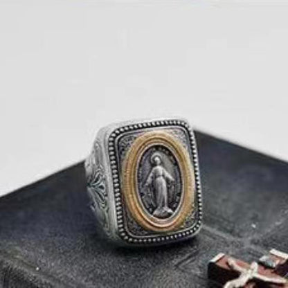 Vintage Art Belief Holy Brand Ring