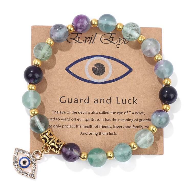 Bead Evil Eye Pendant Bracelet