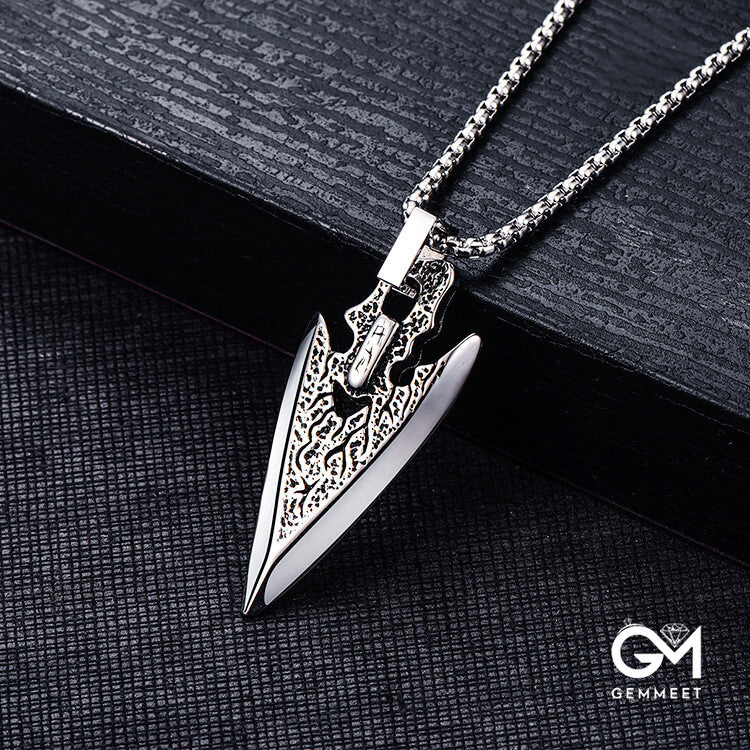 Titanium Steel Sword Necklace for Men