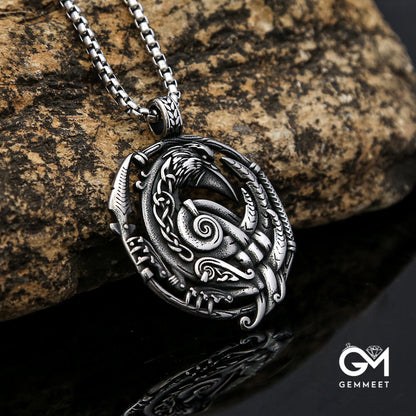 Viking Personality Raven Titanium Steel Necklace