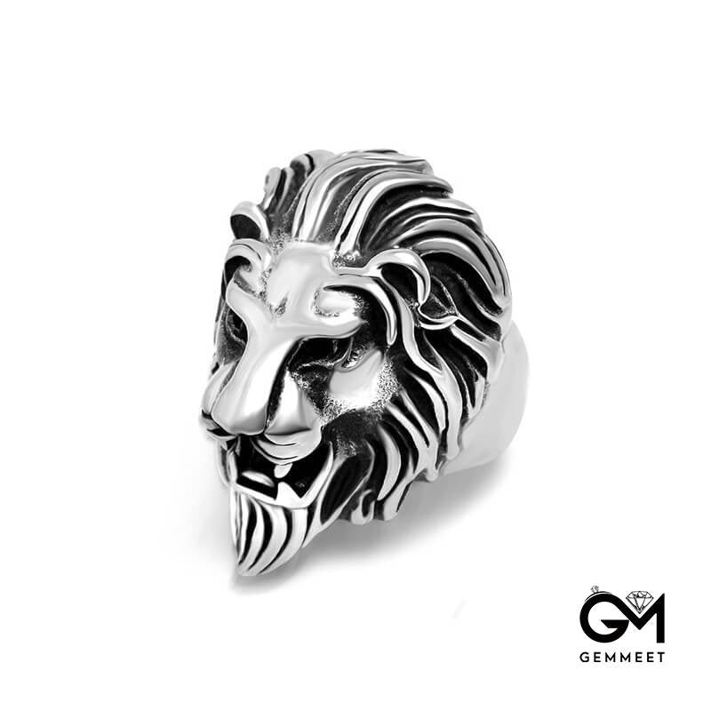 Lion Head Manly Ring