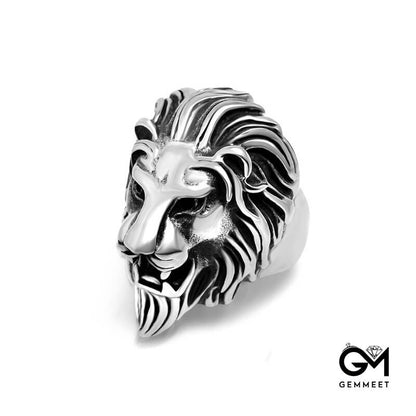 Lion Head Manly Ring