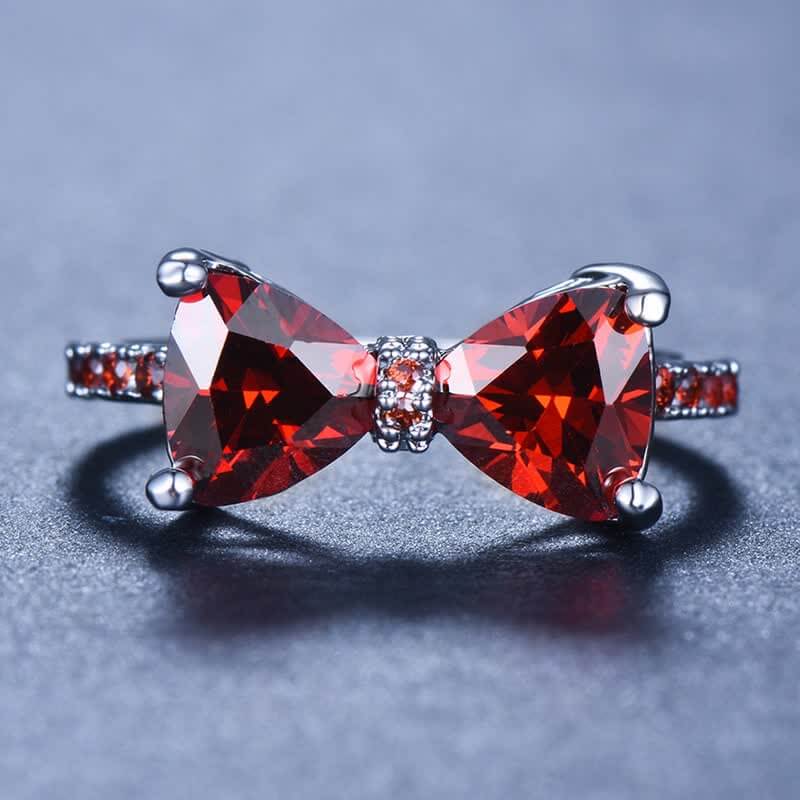 Mystic Rainbow Bow Knot Ring