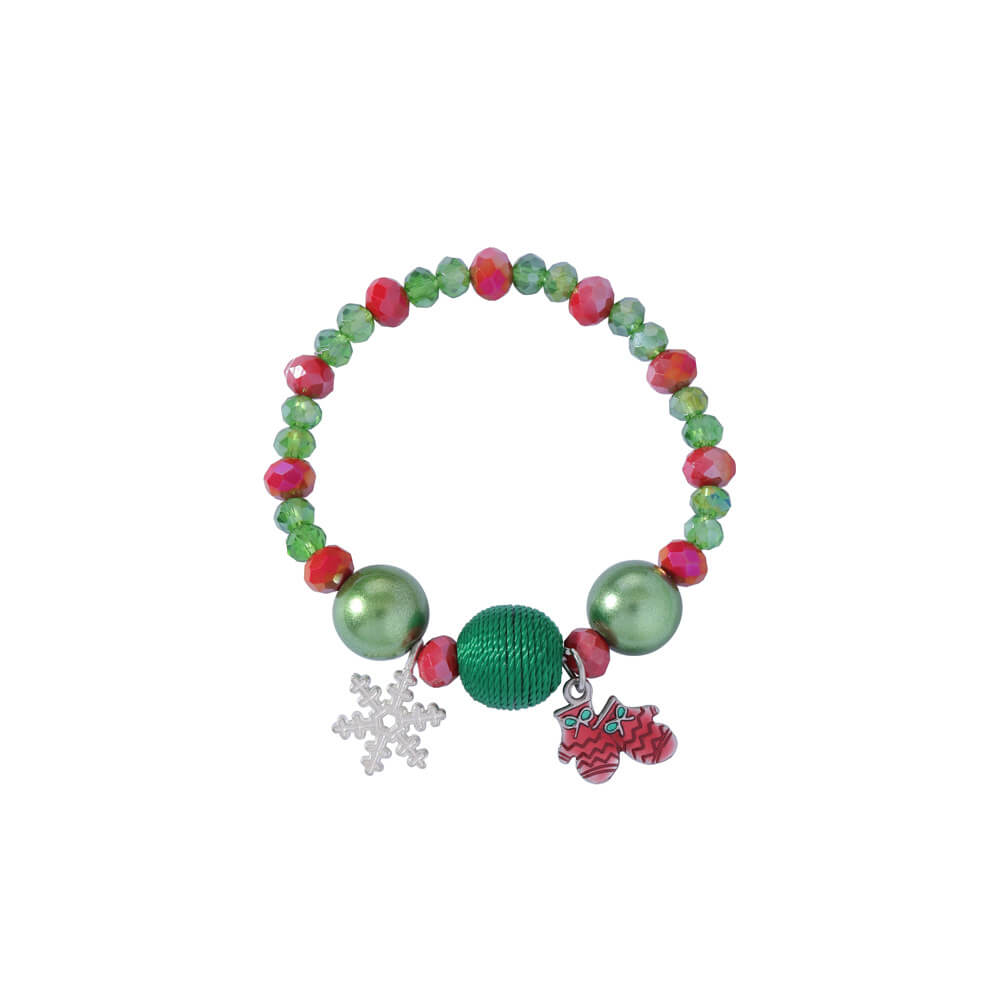 Christmas Bracelet Santa Snowman Colorful Candy Bead Bracelet