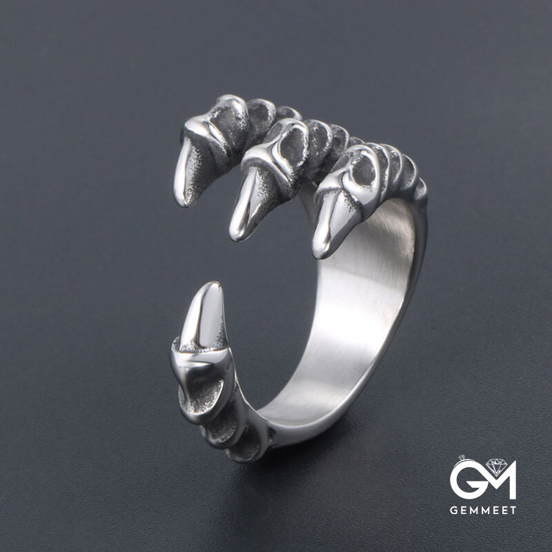 Vintage Dragon Claw Titanium Steel Ring