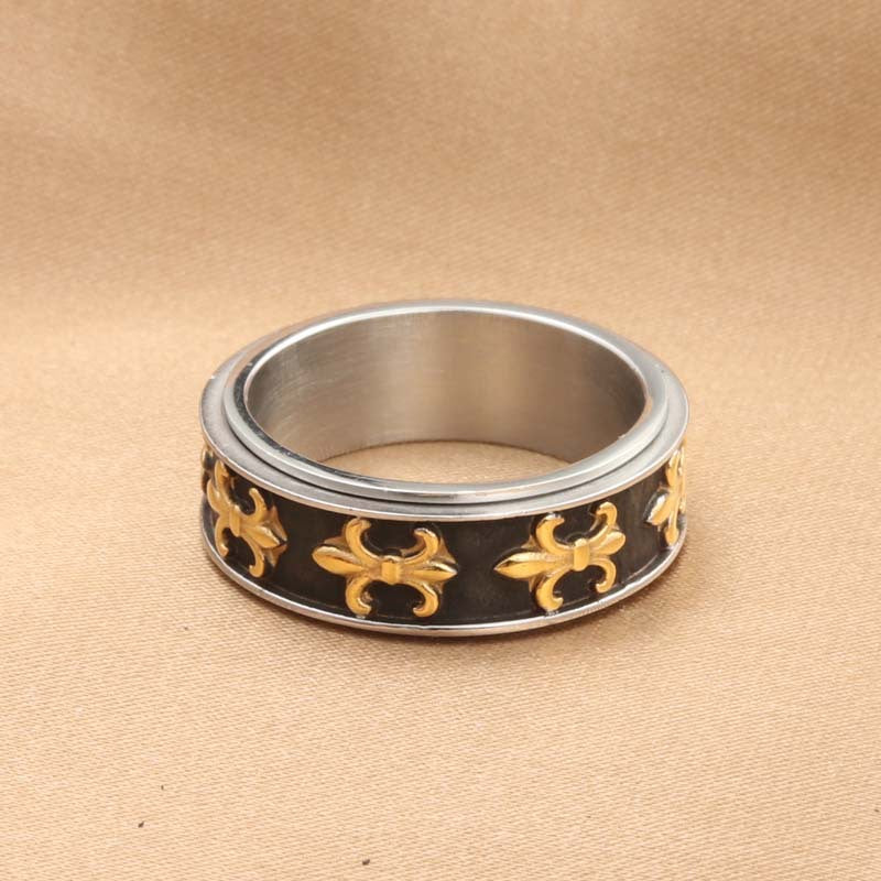 Children's Flower Cross Retro Trendy Men's Ring