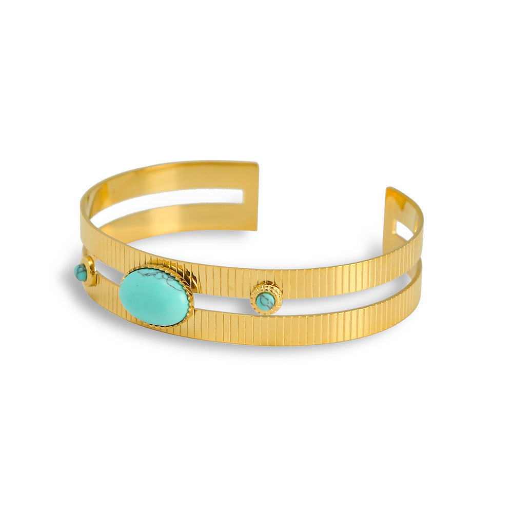 Bohemia 2 Layers Hollow Bangle Bracelet