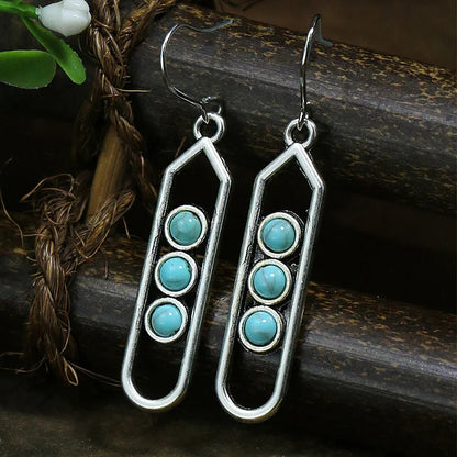 Turquoise Dangle Boho Gorgeous 12 Pieces Earrings