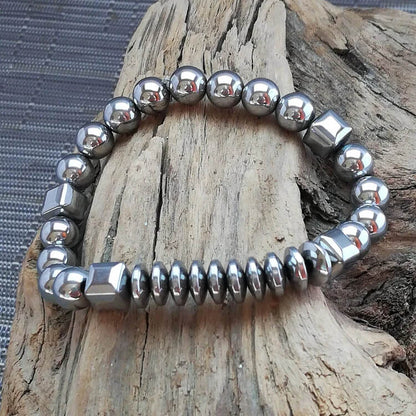 Mens Stacking Gemstone Set Bracelet