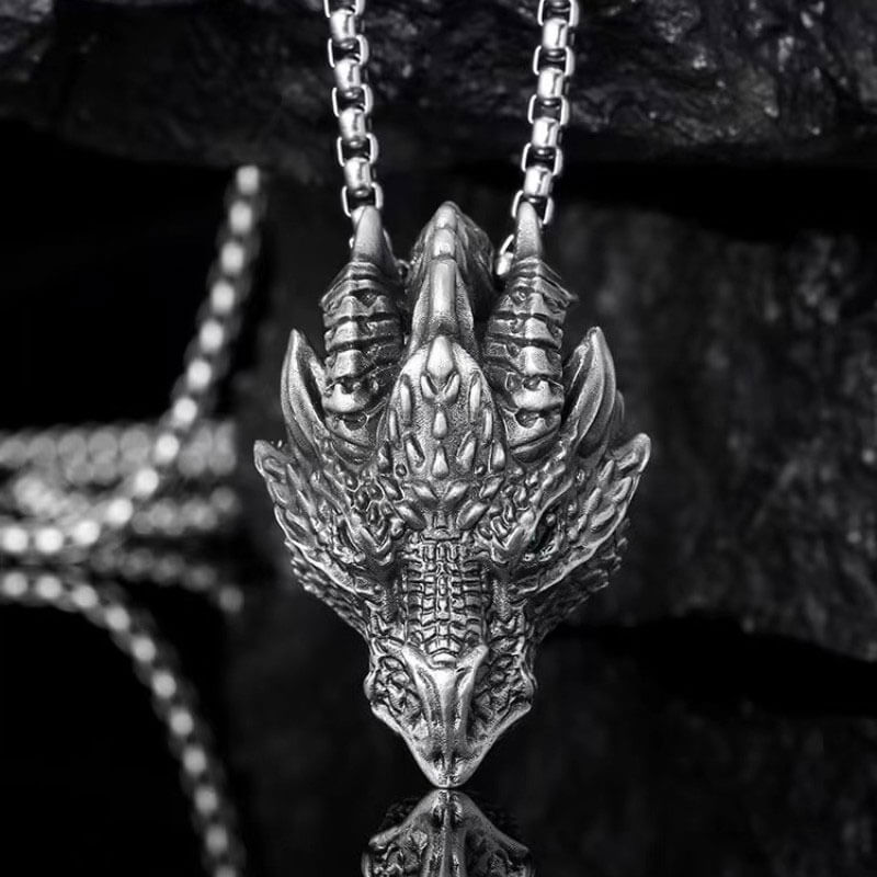 Vintage New Street Hip Hop Dragon Animal Necklace