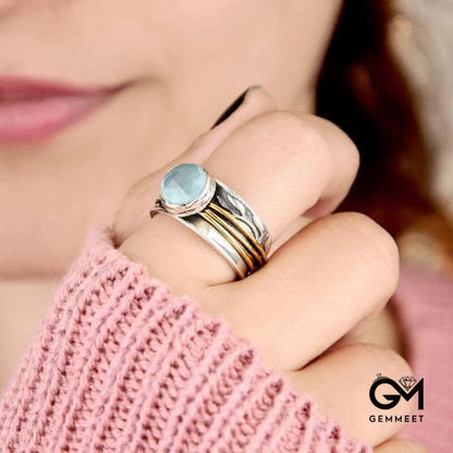 Fashion Everything with Aquamarine Spin Ring