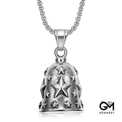 Pentagram Bell Pendant Necklace