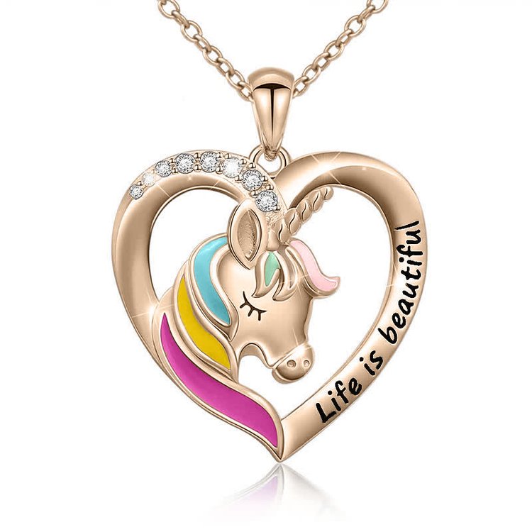 "You Are Magical" - Unicorn Princess Earrings and Necklace