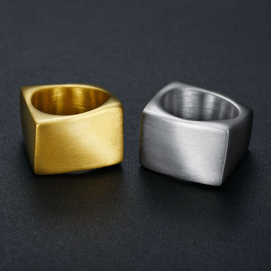 Domineering Irregular Men's Titanium Steel Ring