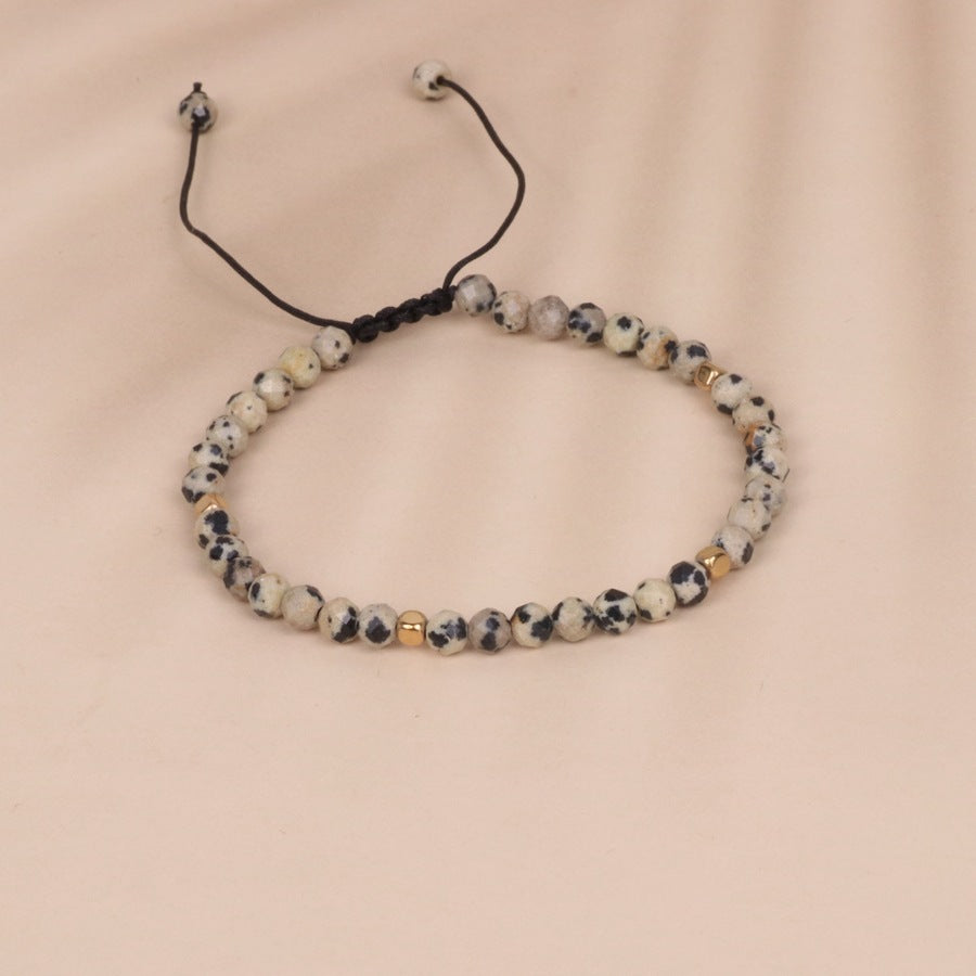 Spotted Stone Bead Bracelet