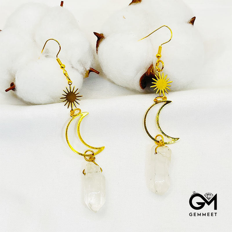 Bohemia Moon Star Crystal Earrings