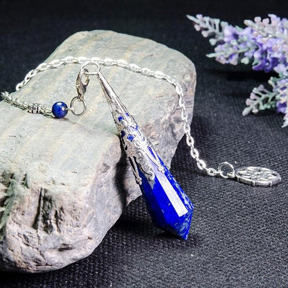 Lapis Lazuli Retro Positive Pendulum