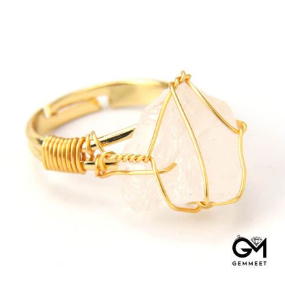 Simple Wrap Crystal Adjustable Ring