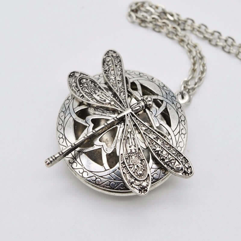 Stainless Steel Aroma Dragonfly Necklace