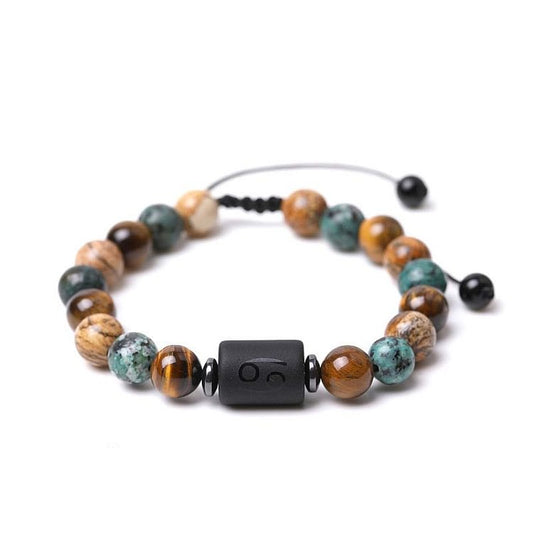 Tiger Eye Picture Jasper Zodiac Bracele