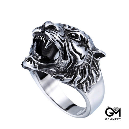 Vintage Tiger-head Titanium Steel Ring