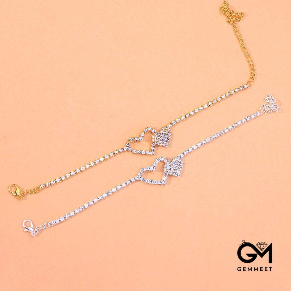 Summer Hollow Heart Anklet