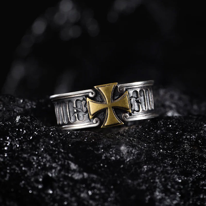 Fashion Men's Punk Hip Hop Cross Rings