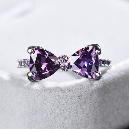 Mystic Rainbow Bow Knot Ring