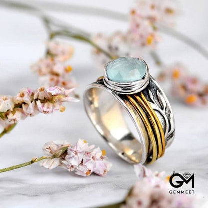 Fashion Everything with Aquamarine Spin Ring