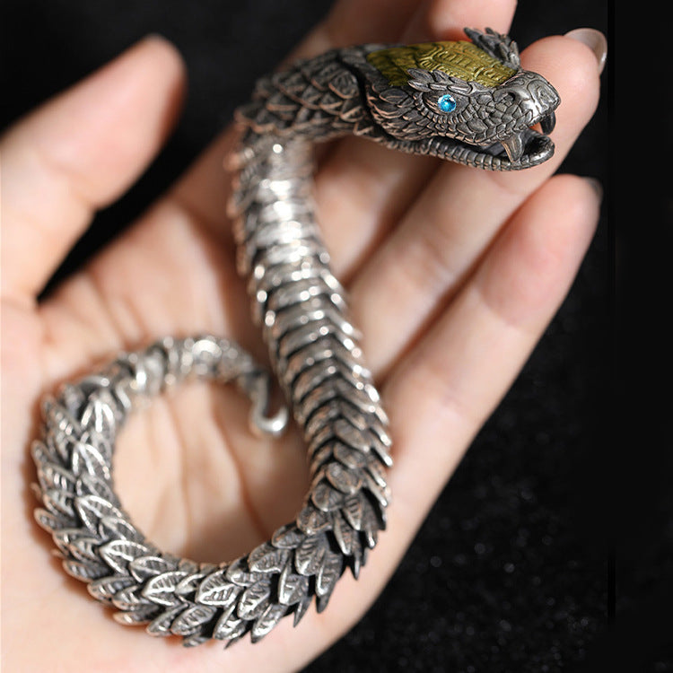 Men’s Medusa Rattlesnake Hip Hop Bracelet