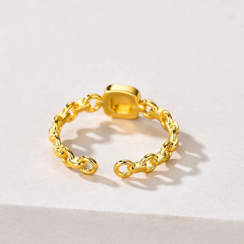 Vintage Bread-Shaped Golden Ring