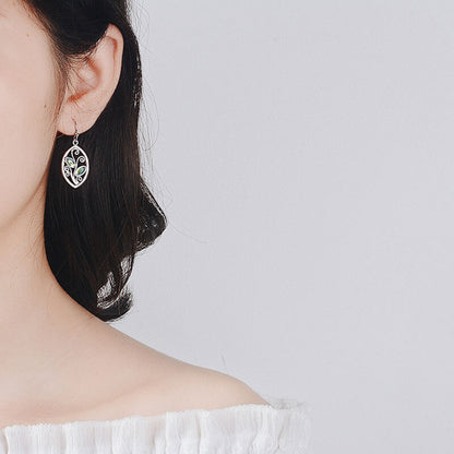 Hollow Leaf Shape Dangle Earrings