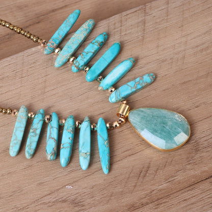 Bohemian Style Turquoise Necklace