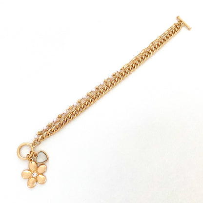 Flower Heart Pearl Bracelet