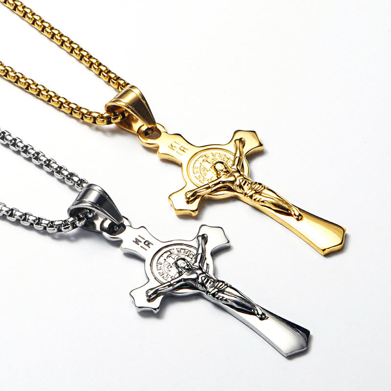 Men's Stainless Steel Christ Cross Necklace