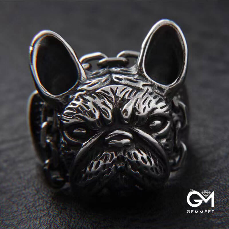 Vintage Cute Dog Cute Hutch Male Fashion Ring