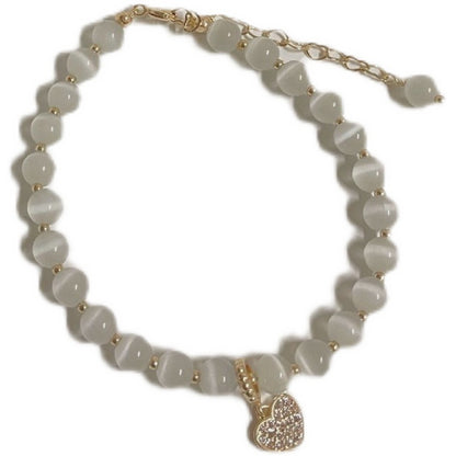 Simple Love Cat's Eye Stone Bracelet