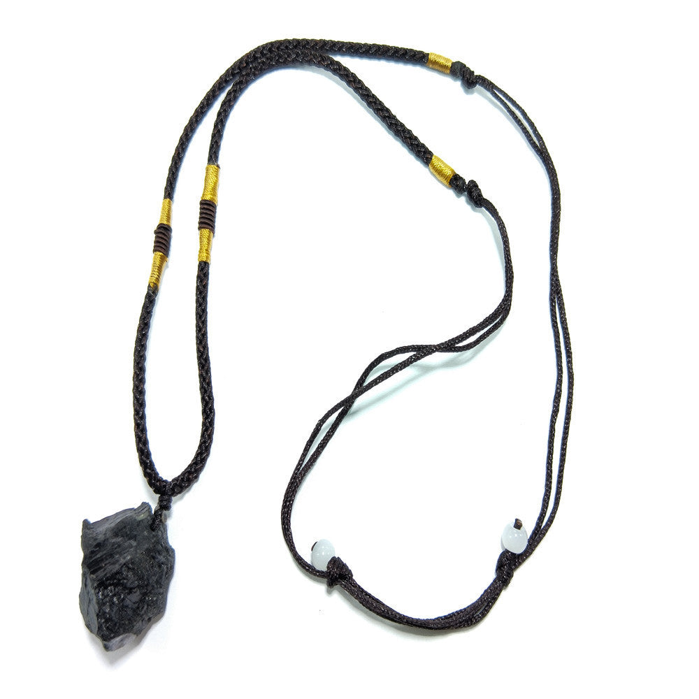 Natural Tourmaline Stone Protection Necklace