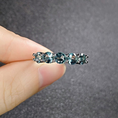 Peacock Molan Treasure Living Mouth Ring Fashion Ring Studded Diamond Blue Topaz Color Treasure Ring