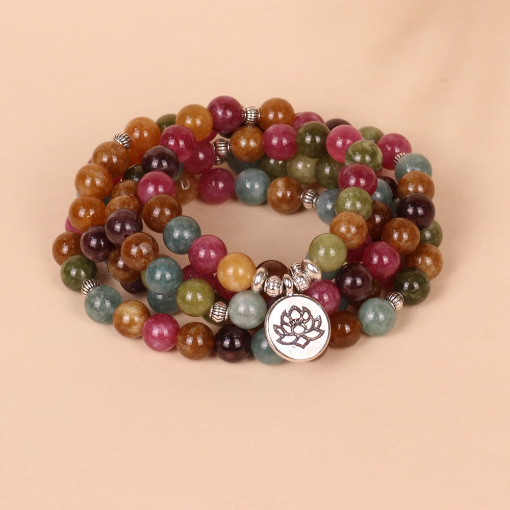 Multi-colored Stone Beaded Bracelet