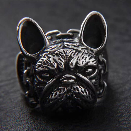 Vintage Cute Dog Cute Hutch Male Fashion Ring